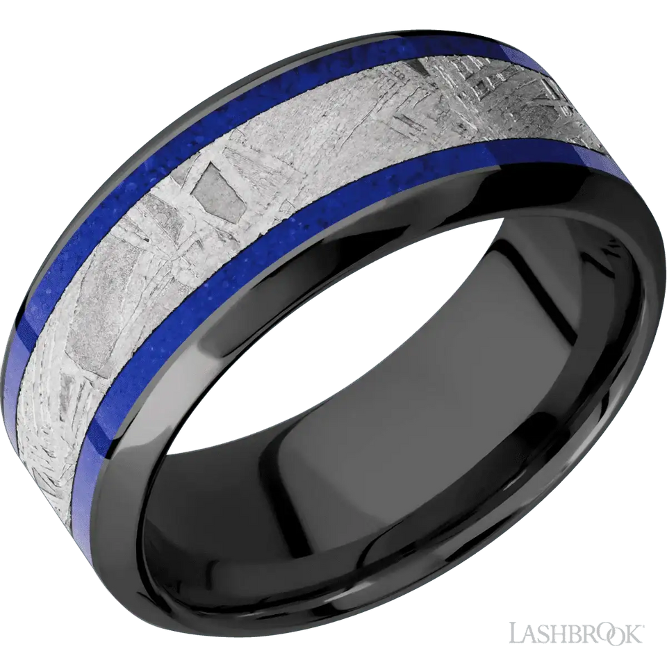 Zirconium with Polish Finish - 9MM - Larson Jewelers