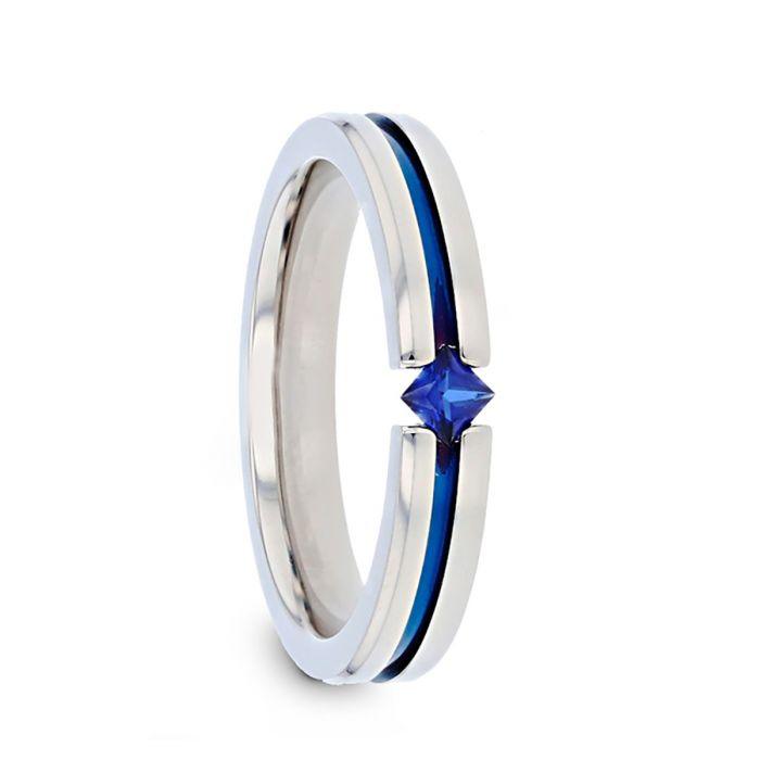 Burton's Men's Blue Sapphire Ring